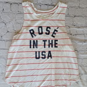Rose' In The USA Tank Sz XL NWT